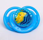 4770911 Соска-пустышка ортодонтическая, силикон, от 3 мес., «Лев», цвет голубой