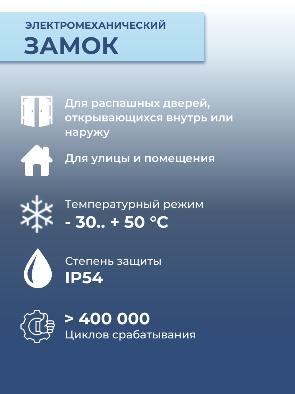 Замок электромеханический Promix-SM101.00 НО (Шериф-1), 12 В, серебро