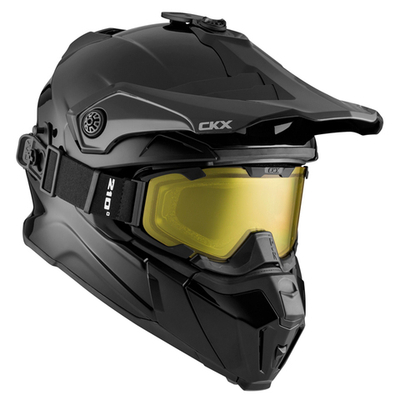 Шлем снегоходный бэккантри   TITAN SOLID с очками CKX 210° TACTICAL, черный