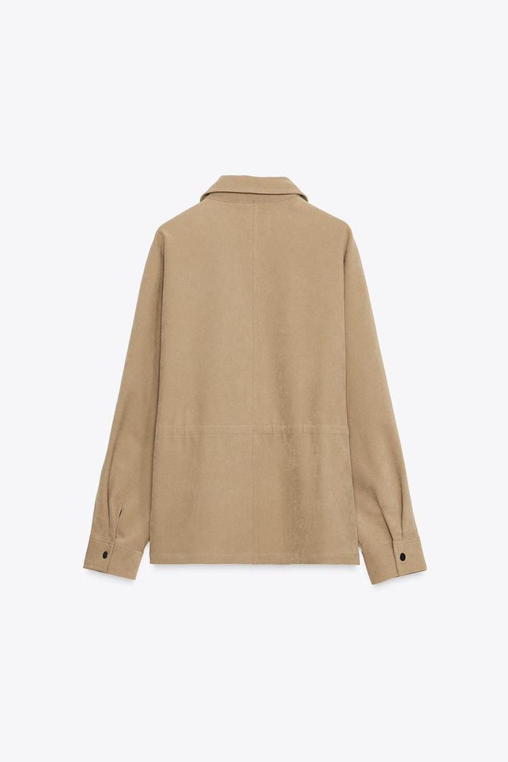 ZARA КУРТКА С КАРМАНАМИ И РЕГУЛИРУЕМОЙ ТАЛИЕЙ, МЯГКИЙ КАШТАНОВЫЙ