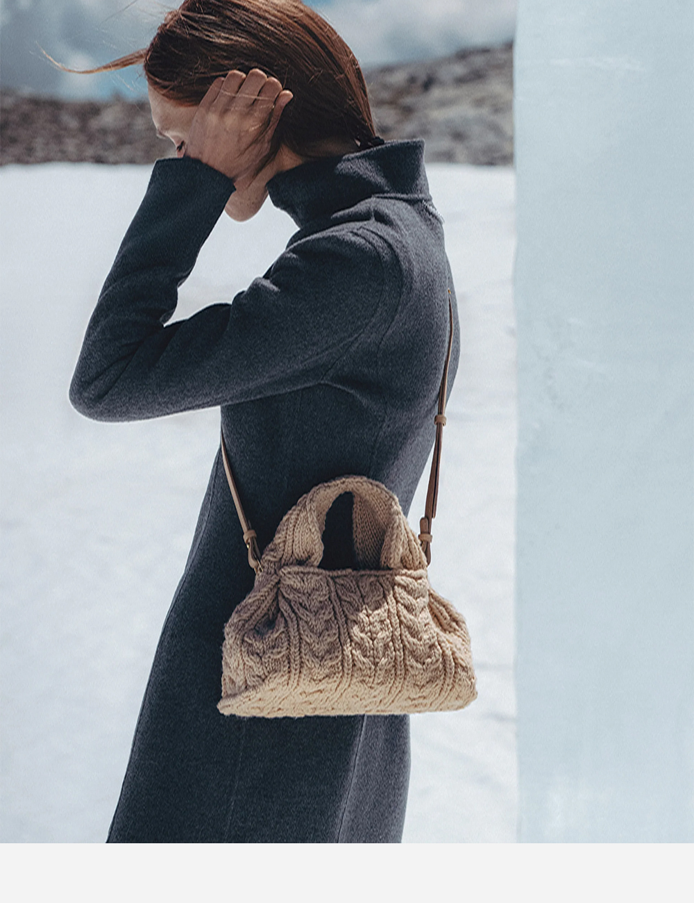 Сумка Polene Numéro Neuf Mini Edition Merino Ecru