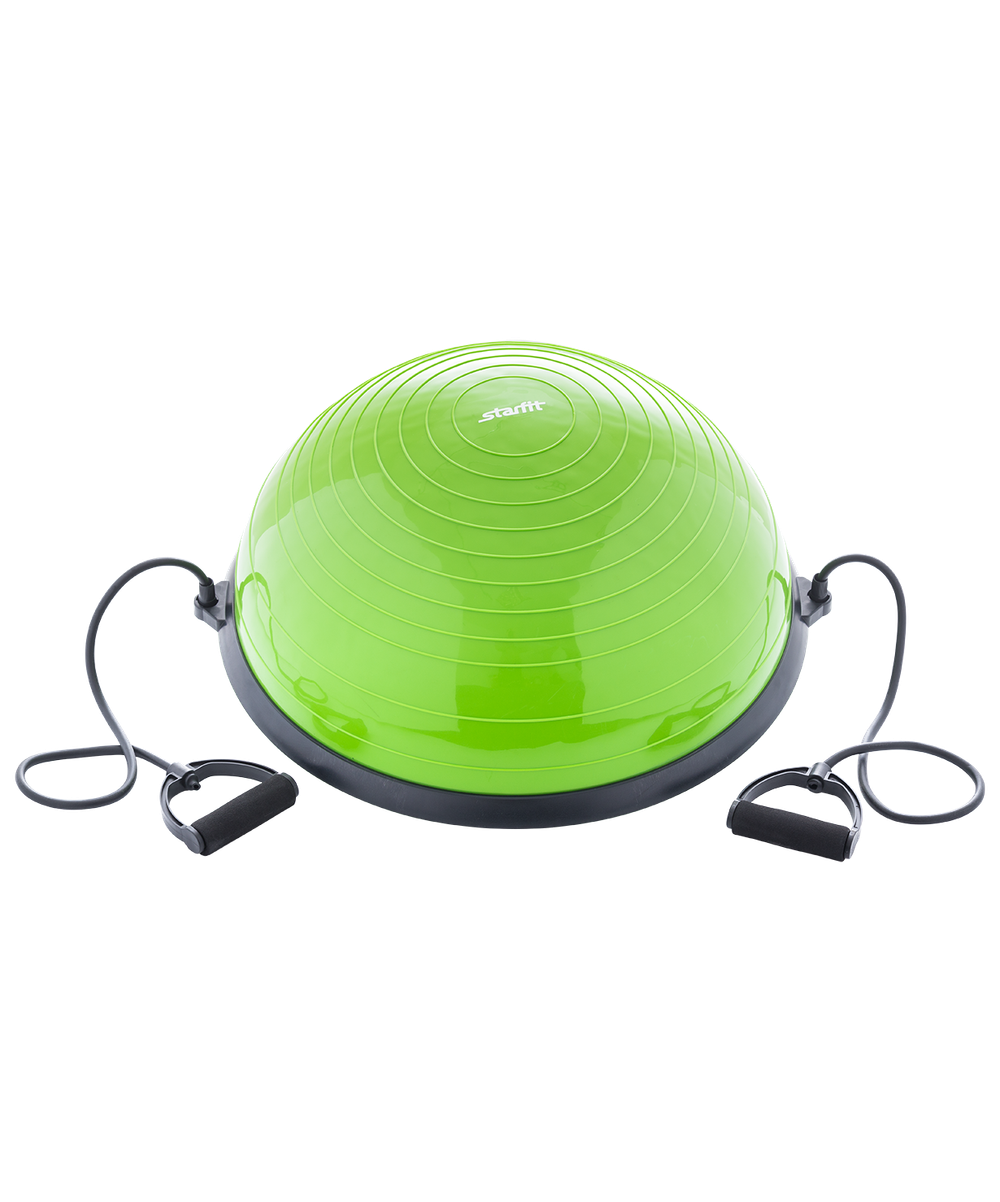 Полусфера "BOSU" GB-501 с эспандерами, с насосом, зеленый