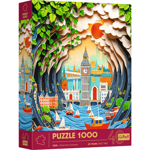 Pazl / Пазлы / Puzzles - "1000 40th anniversary Trefl" -  London
