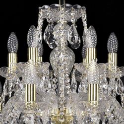 Подвесная люстра Bohemia Ivele Crystal 1411 1411/12+6/240/G