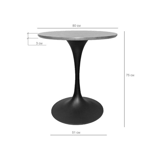 Стол обеденный Tulip Round Walnut