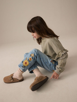 Джинсы с вышивкой для девочки Next E49-514, Голубой