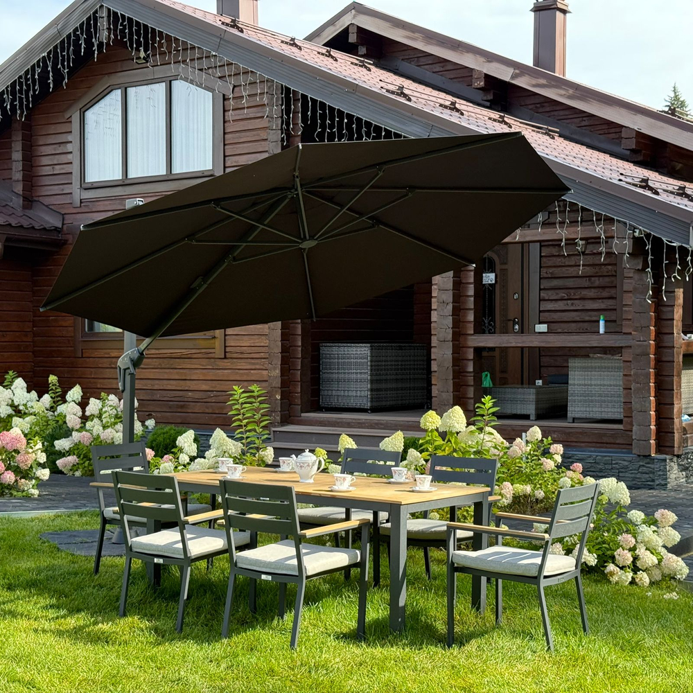 Зонт ROYAL FAMILY SKY BLACK круглый в комплекте с базой