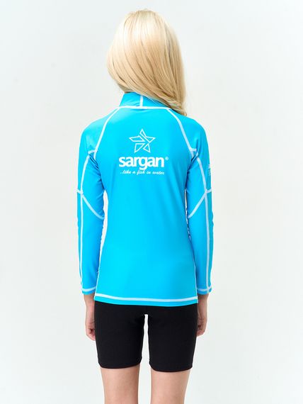 Футболка рашгард лонгслив Sargan Агидель UPF 50+  детская голубая