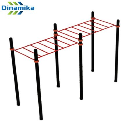 Рукоход классический двухуровневый круглый профиль D76