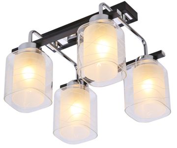 20222/4 CHROME+BLACK (2) Люстра (RL)