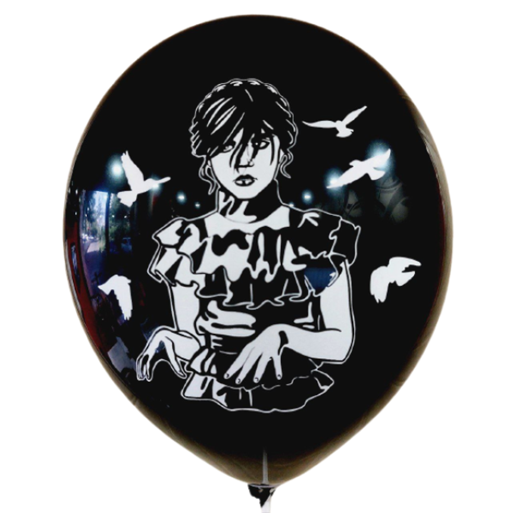 Шар 12" Ассорти Будь собой "Wednesday Уэнздей" Забава 10 шт