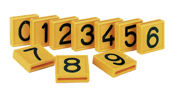 Номерной блок на шею для ремня цифра "6"