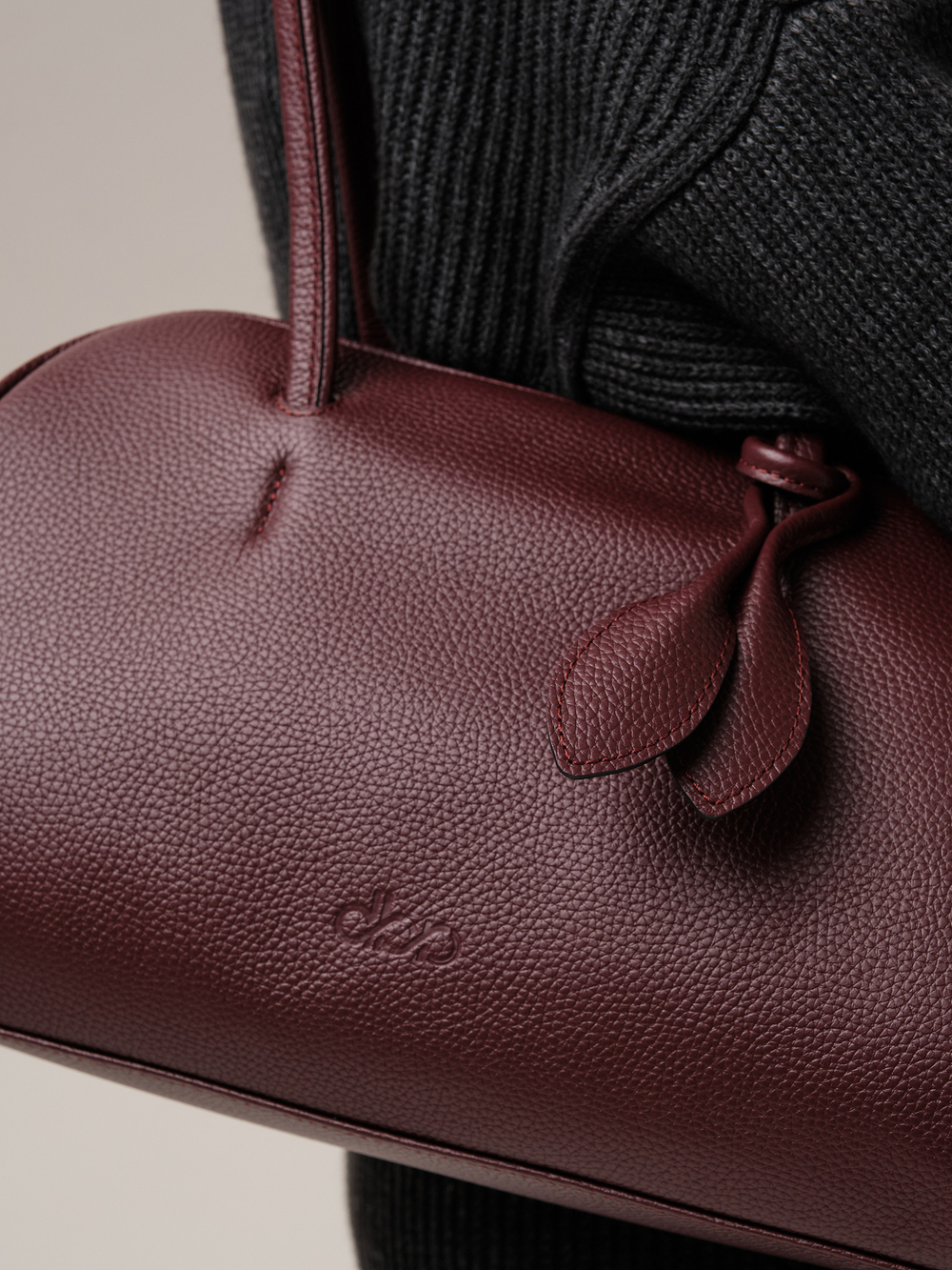 Кожаная сумка DBR 31338 зимняя вишня