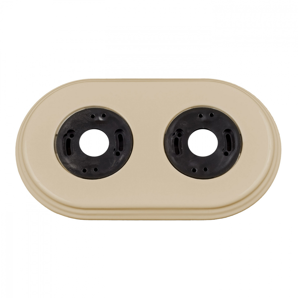 Рамка 2-х постовая, керамика, цвет песочное золото BF2-620-04