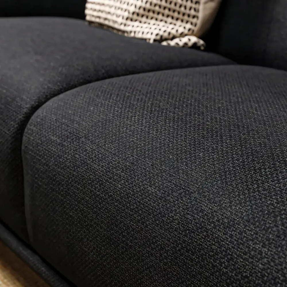 2-местный диван - IKEA VISKAFORS,  74x90x194см, черный, ВИСКАФОРС ИКЕА