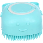 Щетка для вычесывания шерсти и мытья «Счастливый хвост!», цвет синий, 8*4,5см (коробка)