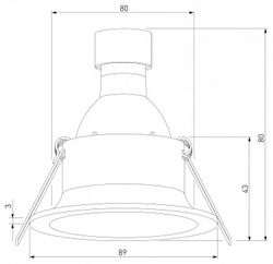 Встраиваемый светильник Elektrostandard Andi a070144