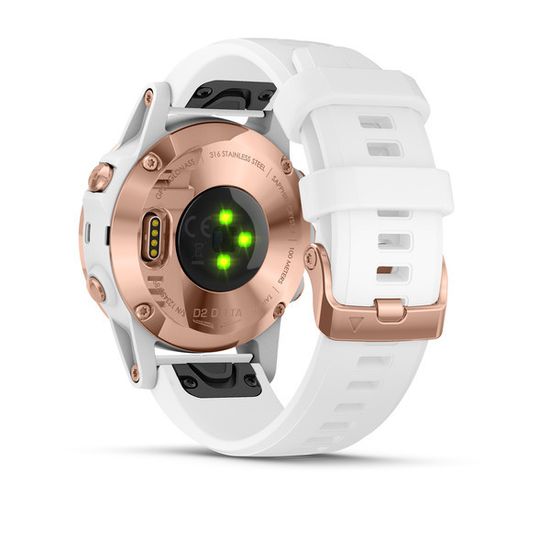 Умные авиационные часы Garmin D2 Delta S розовое золото с бежевым ремешком 010-01987-31