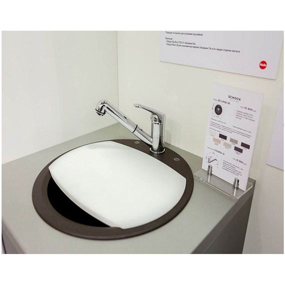 Мойка SCHOCK Eclipse 45 Cristalite корз.клапан баварский камень