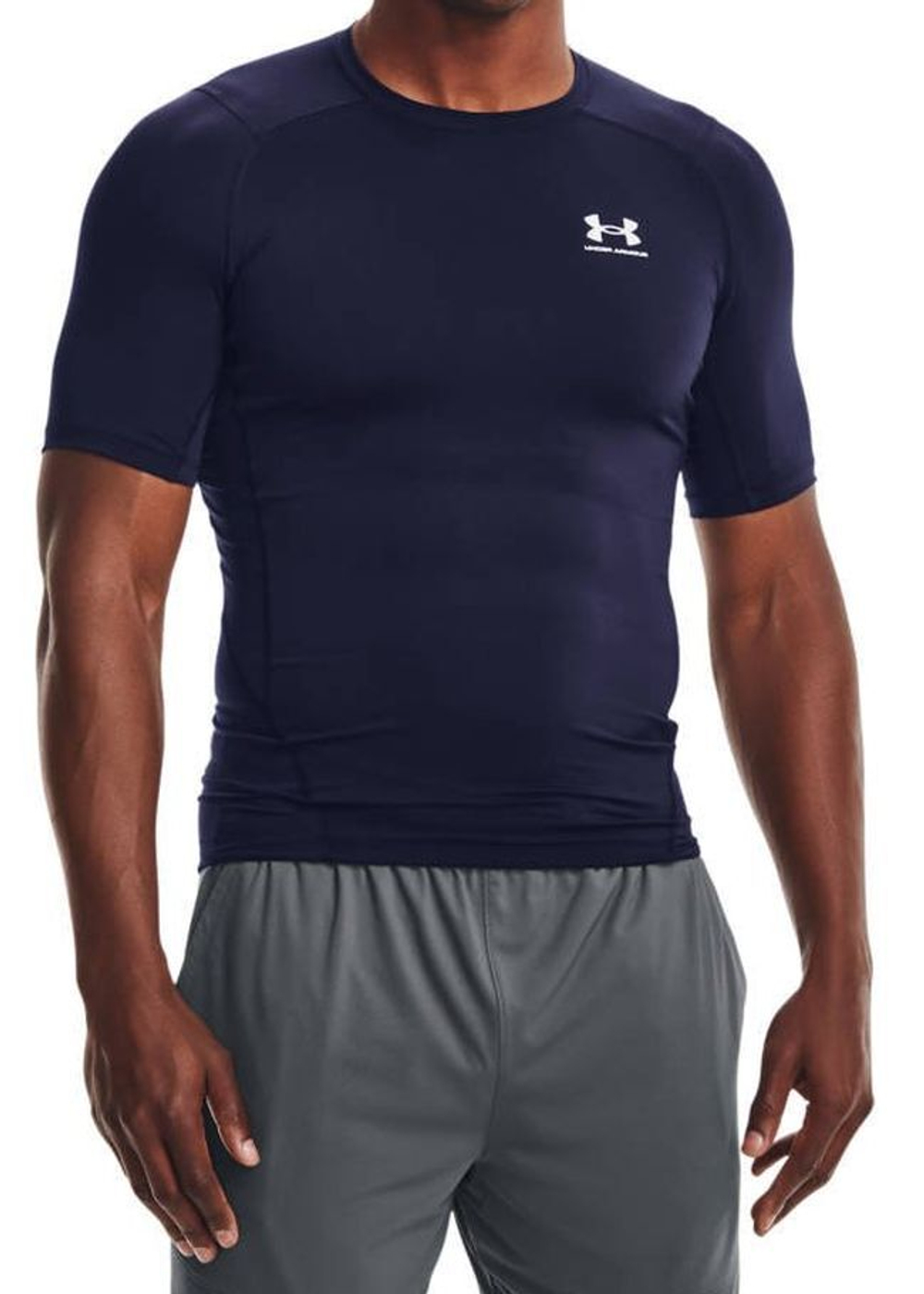 Мужская теннисная футболка Under Armour Men's HeatGear Armour Short Sleeve - небесный