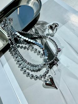 Колье из гематита Big heart