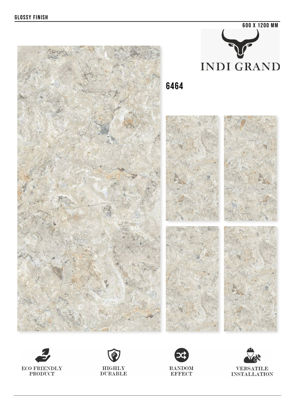 Керамогранит glossy №5, 60х120, 6464