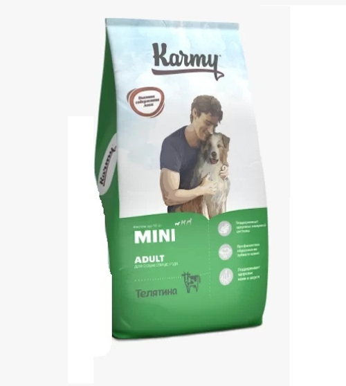 Сухой корм Karmy Mini Adult  для взрослых собак мелких пород, телятина, 10 кг