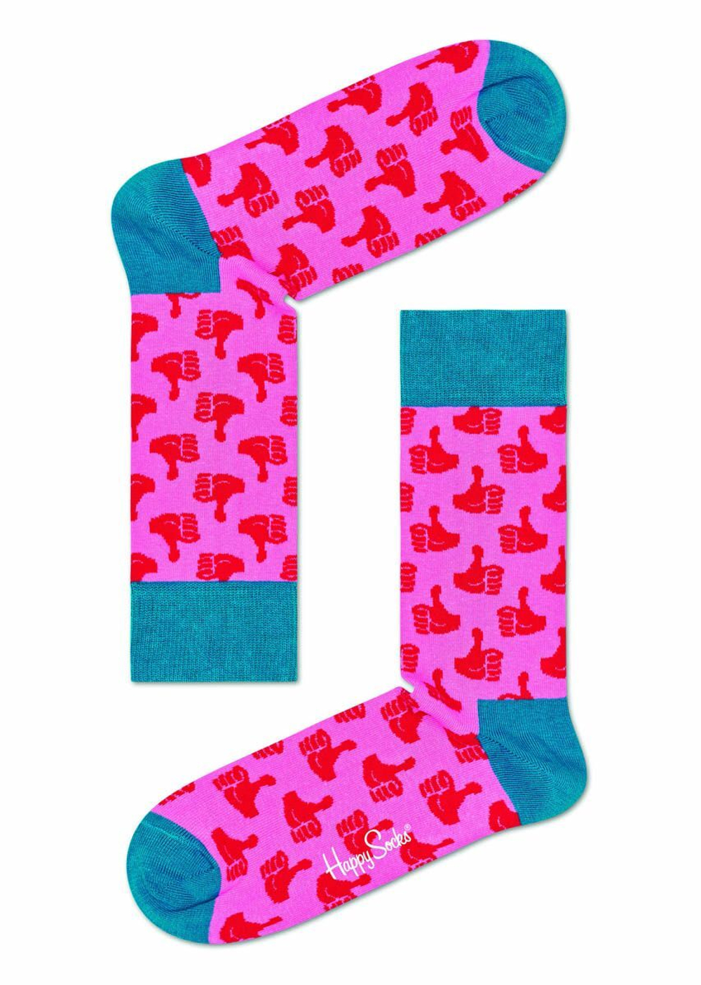 Носки унисекс Thumbs Up Sock с принтом (Размер: 29) (Цвет: черный)