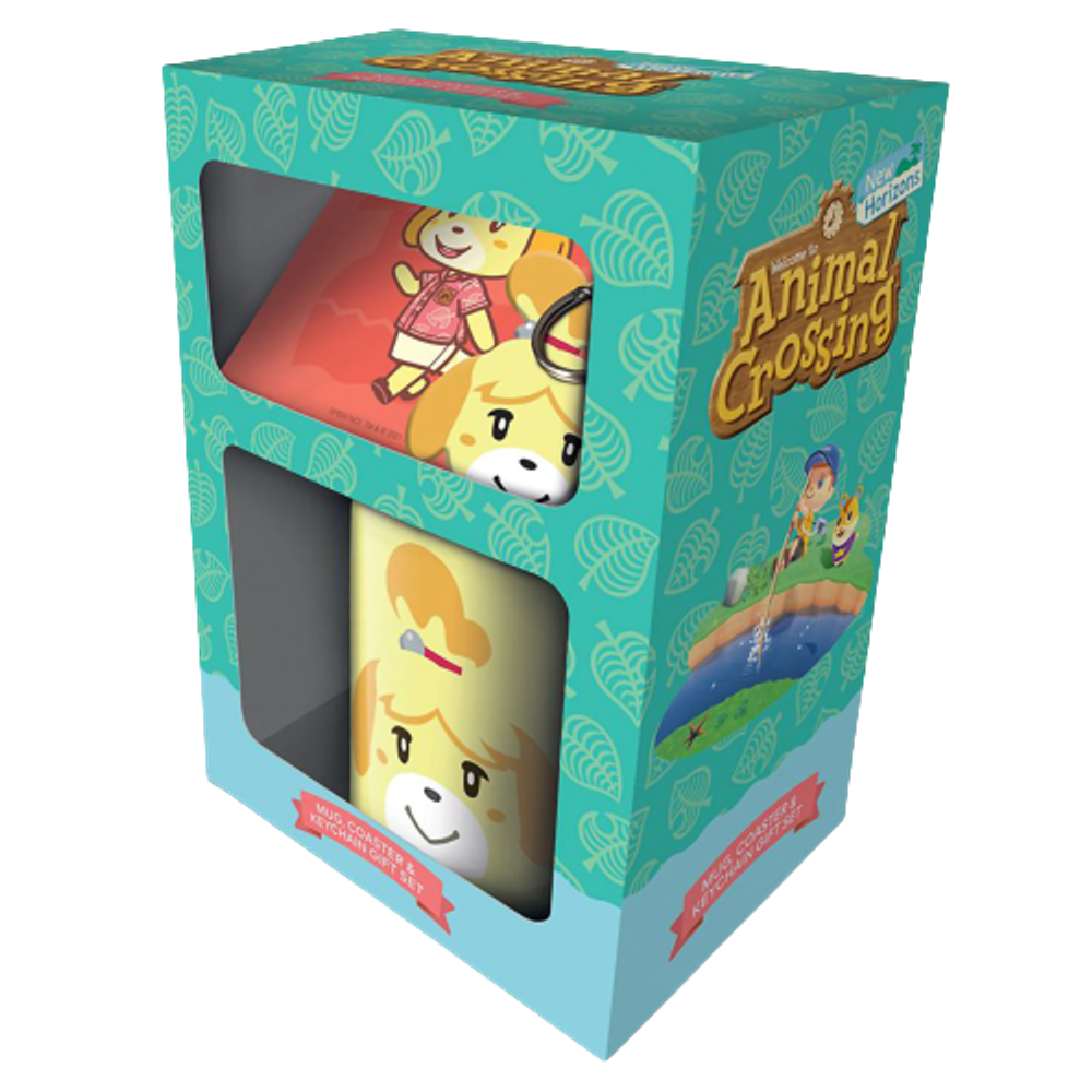 Набор подарочный Animal Crossing (Isabelle) Кружка + Подставка + Брелок