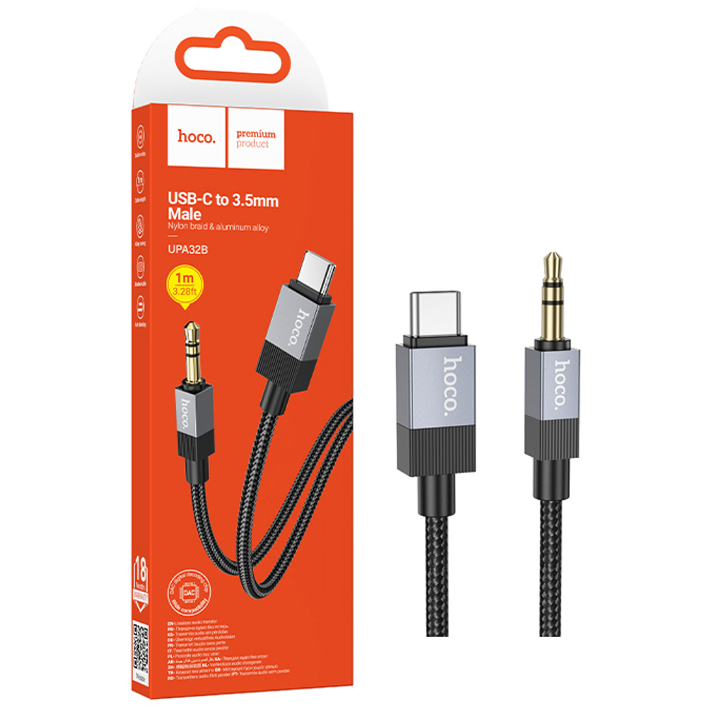 Аудио Адаптер HOCO UPA32 Type-C - 3.5mm AUX (черный)