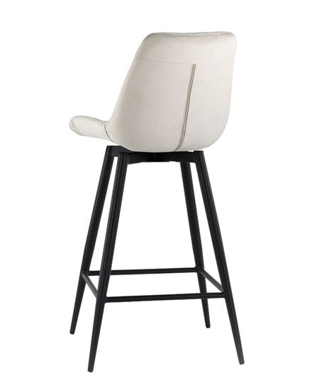 Стул барный Флекс с поворотным механизмом велюр бежевый