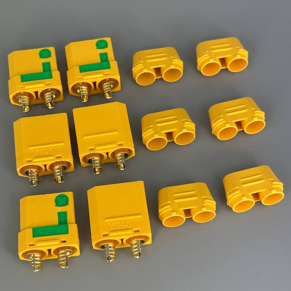 Нейлоновые разъемы XT90 папа/мама (3 Пары)