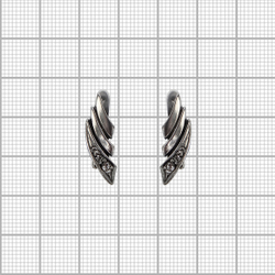 "Колосок" серьги в серебряном покрытии из коллекции "Стиль" от Jenavi с английским замком