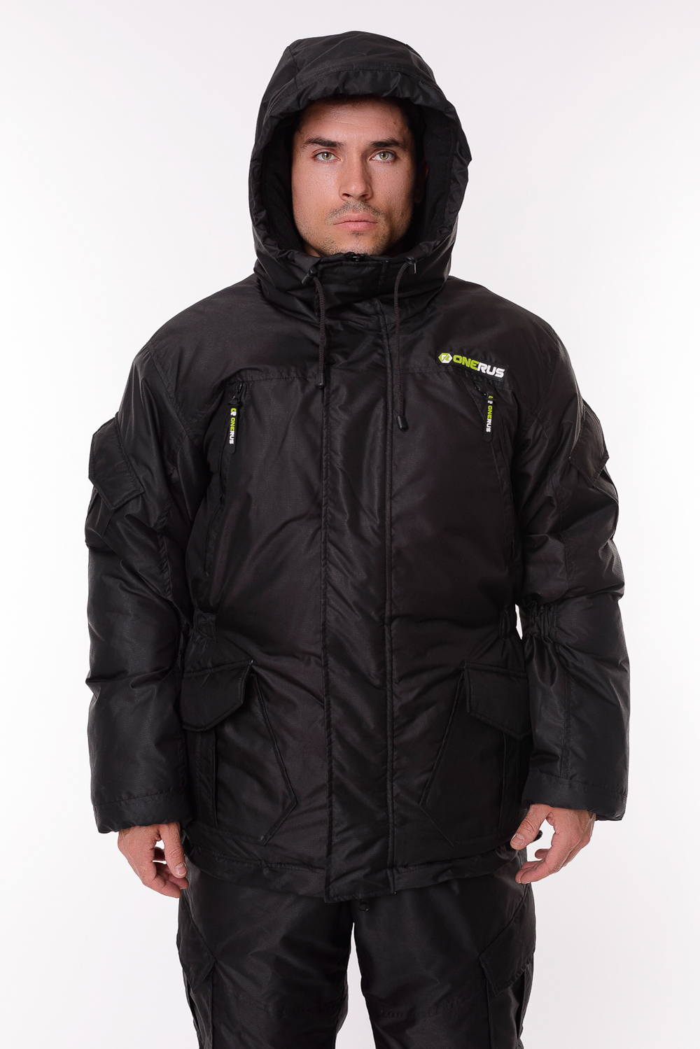 Костюм мужской Onerus Горный -15 (Таслан), Полукомбинезон, Черный