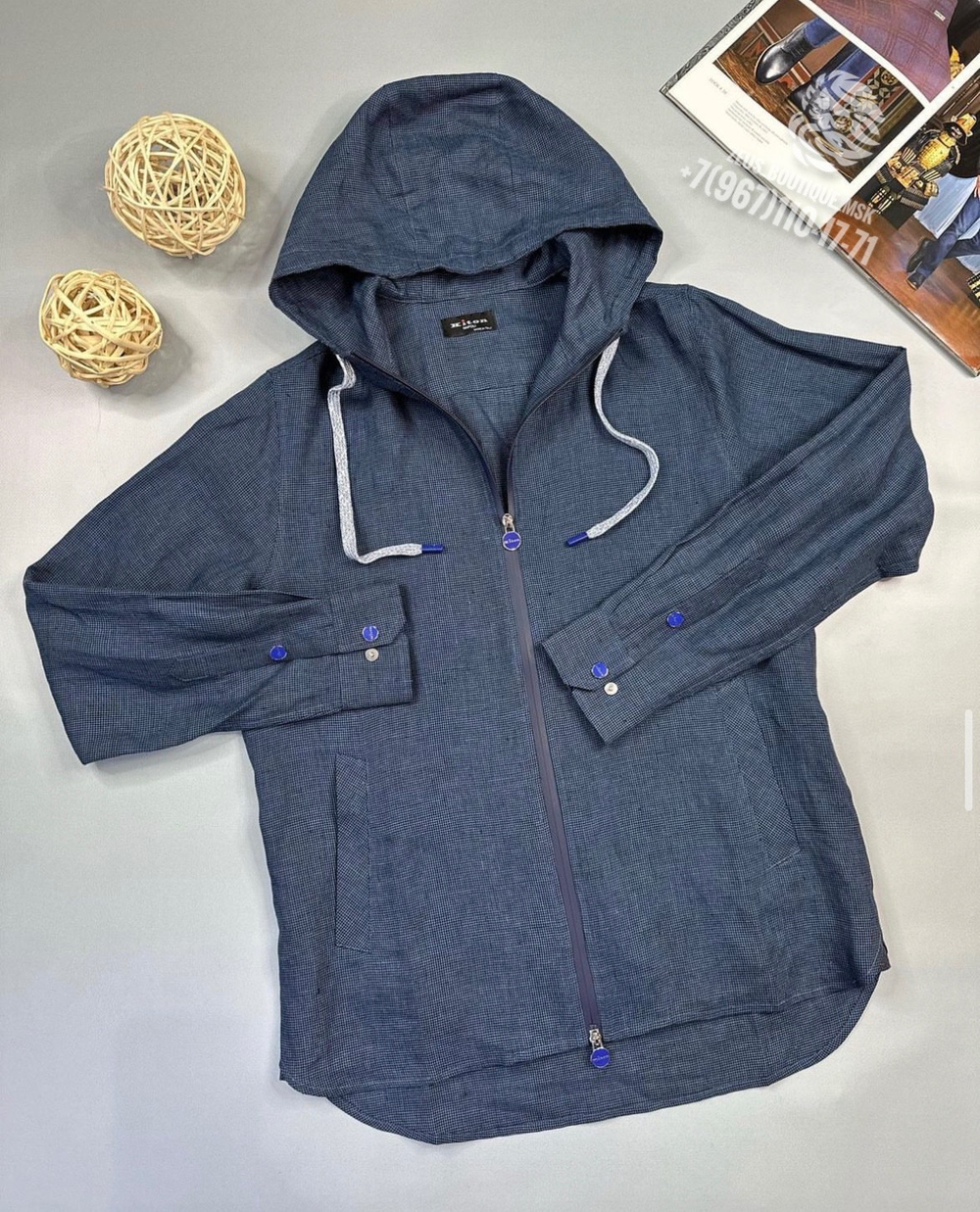 Рубашка с капюшоном Kiton