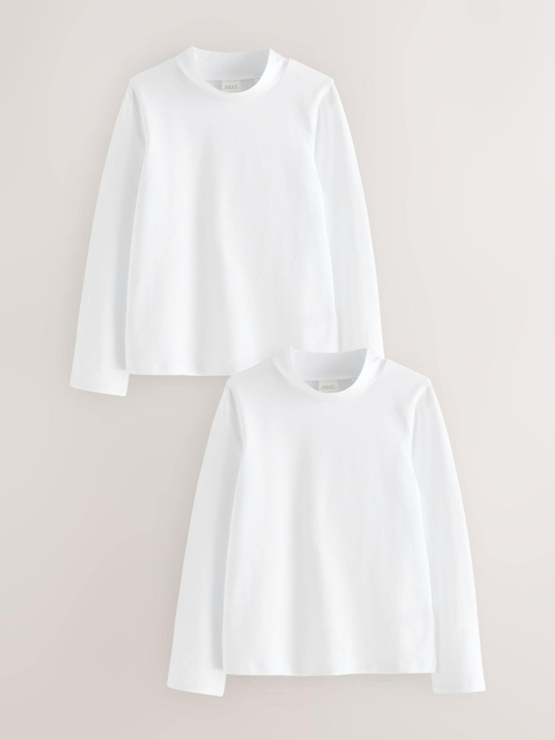 Лонгслив для девочки Next Q84-905, 2 шт., Белый