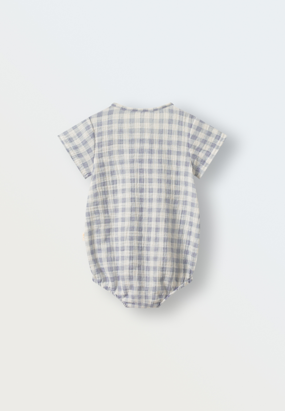 1513-340 Боди из муслина (клетка синяя)