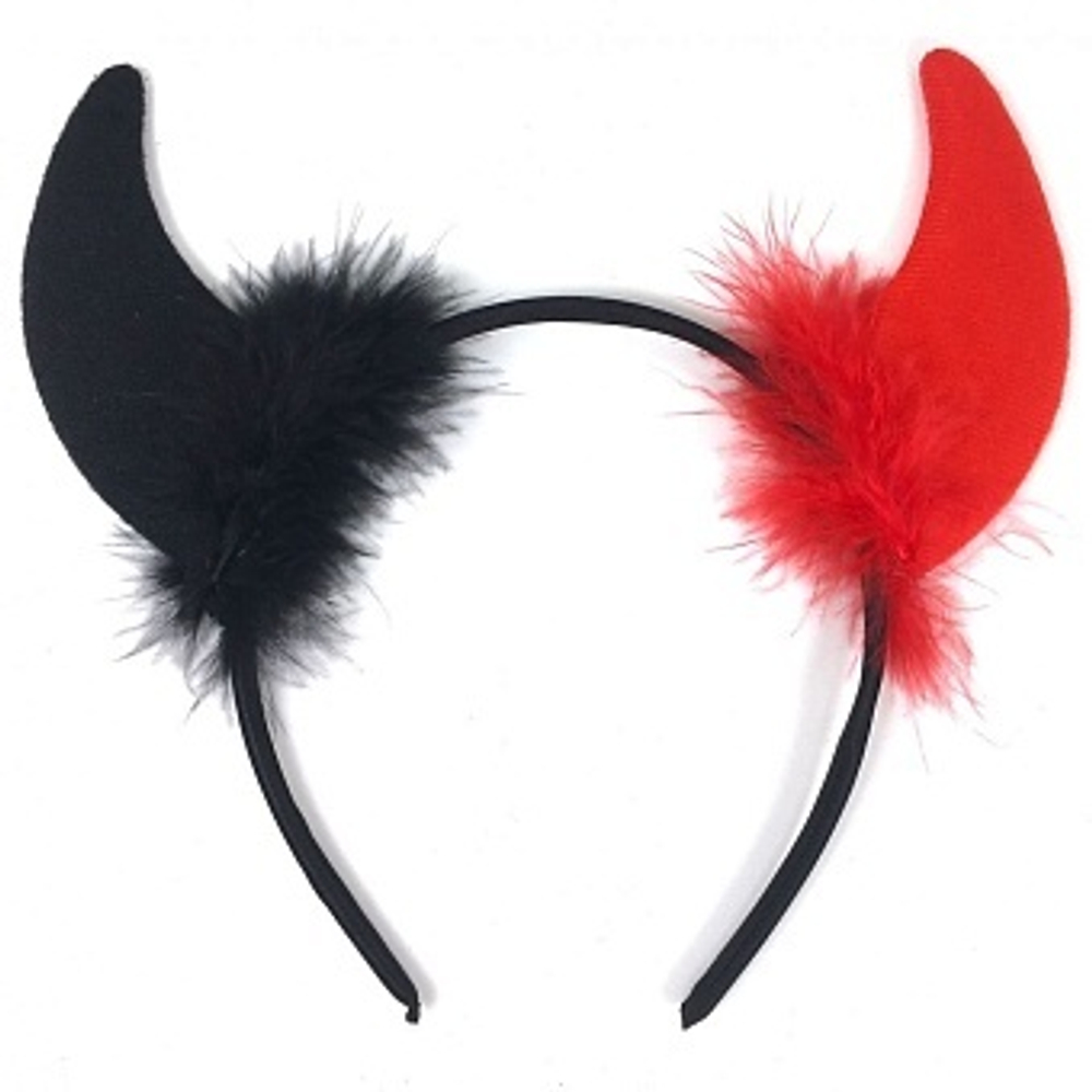 Ободок Рожки Чертенка Красный/Черный