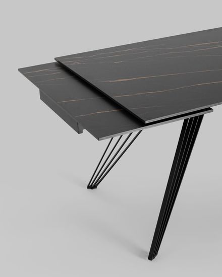 Стол обеденный Rock раскладной 180-280*90 керамика темная