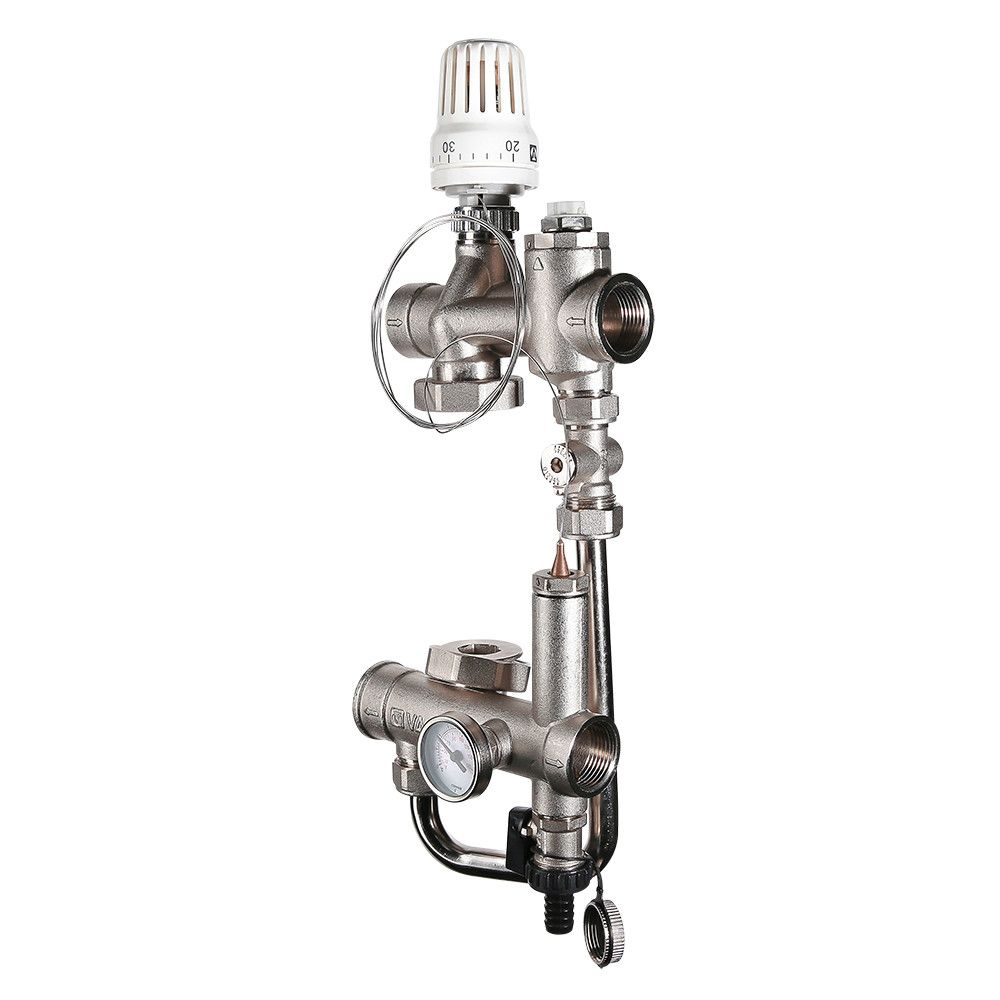 Насосно-смесительный узел, без насоса, монтажная длина 130 мм Valtec VT.VALMIX.0.130