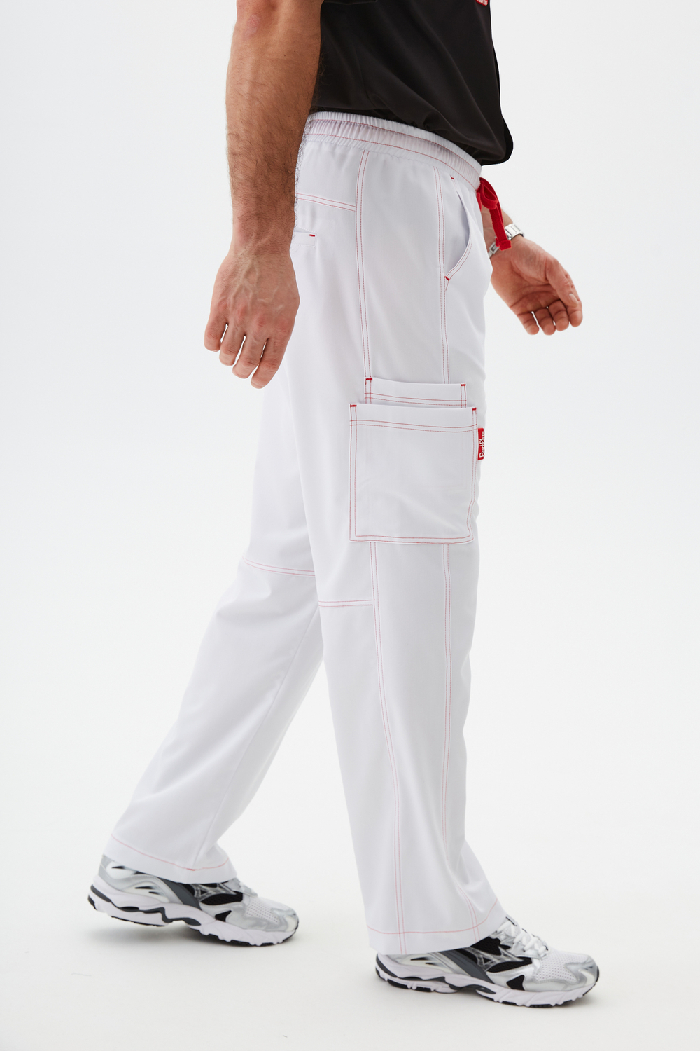 Брюки медицинские мужские Гекай, белый