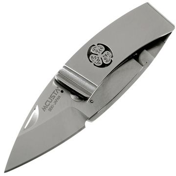 Складной нож -зажим для купюр Mcusta AOI (мальва) MC-0081 c клинком из стали AUS-8, рукоять Stainless Steel