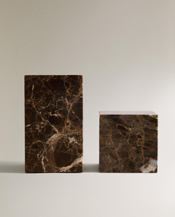 Zara Home Держатель для книг из мрамора, цвет коричневый, 9.1 см