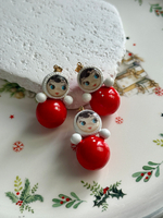 Подвеска "Неваляшка" ручной работы 3,5 см, штифт - позолота 14k