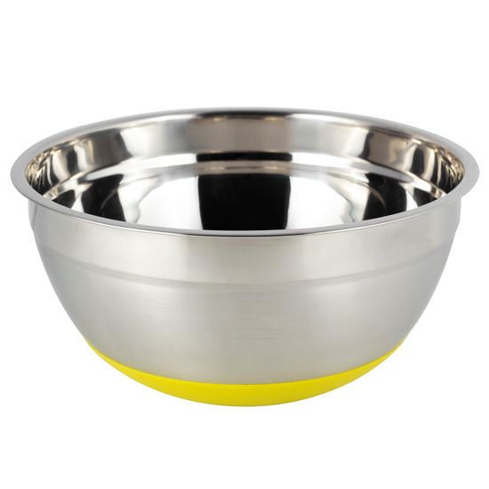 Миска 22х10 см. из нержавеющей стали Kamille КМ-4348 c силиконовым дном