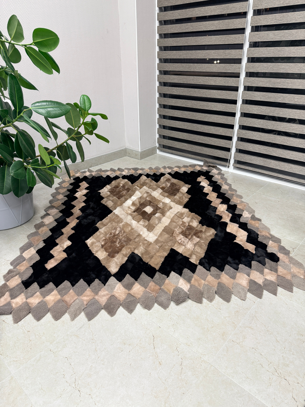 Покрывало меховое ковер из шкуры овчины