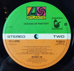 Винтажная виниловая пластинка LP Boney M. Oceans Of Fantasy (UK 1979) Bye Bye Bluebird