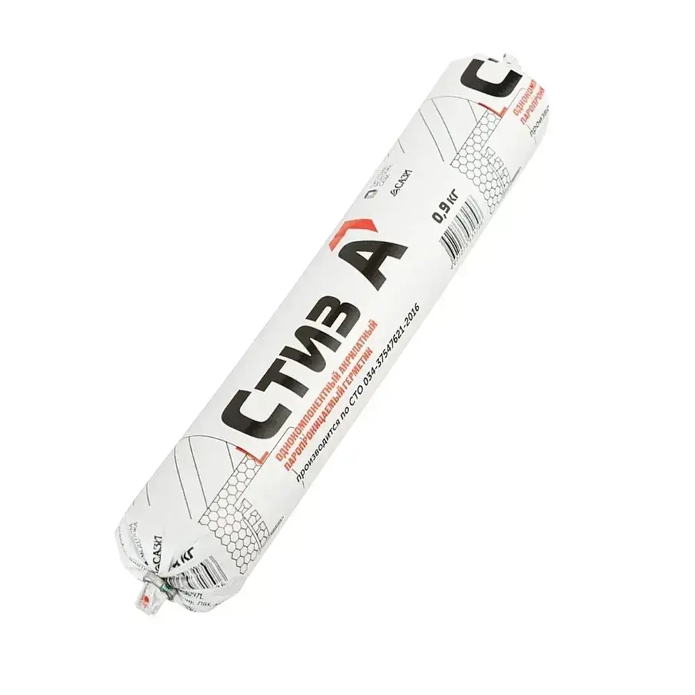 Герметик акрилатный паропроницаемый Сази Стиз А белый 600 мл