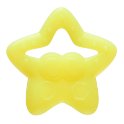 Прорезыватель Uviton силиконовый с рельефной поверхностью Star желтый