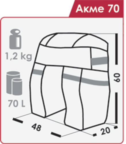 Рюкзак   Normal  Акме 70, артикул 1_98, цвет Красный/лайм